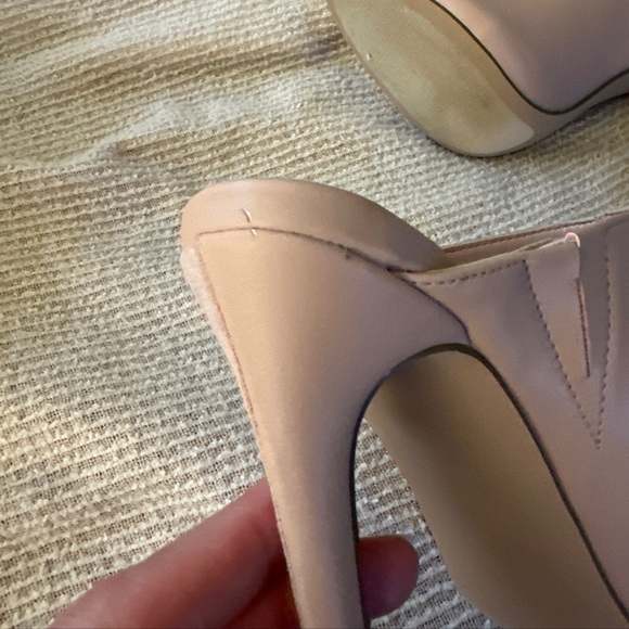 Just Fab pink peep toe stilettos size 8 - Picture 4 of 7